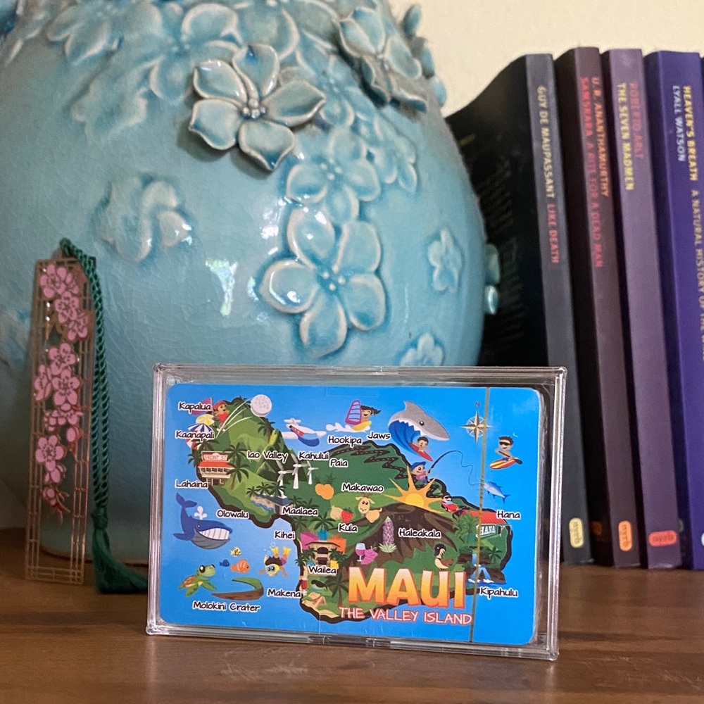 NWT Maui Fun Deck “The Valley Island” Map & Tiki Themed Playing Cards